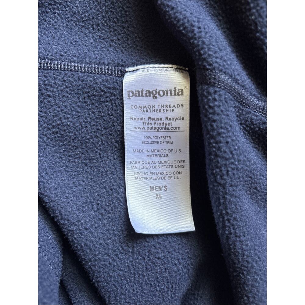 Patagonia Micro D Fleece Pullover Men's XL Blue 1/4 Zip Layer Hiking Outdoors - Picture 9 of 10